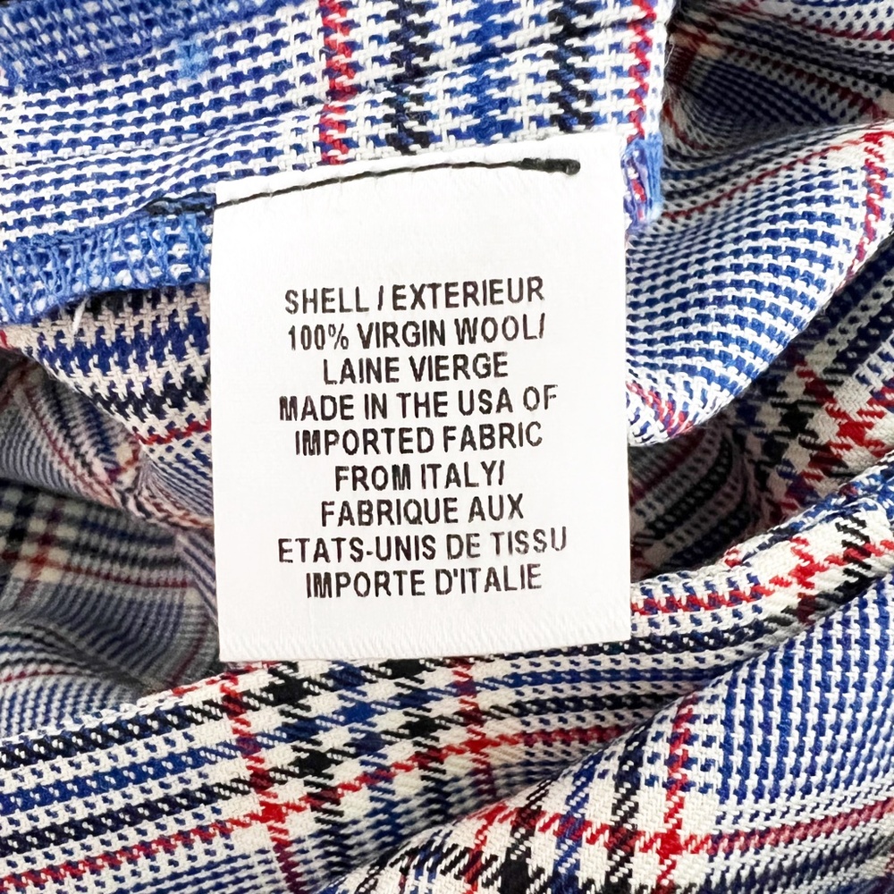 Milly Wool Multi Color Plaid Print Pattern Mid Ri… - image 3